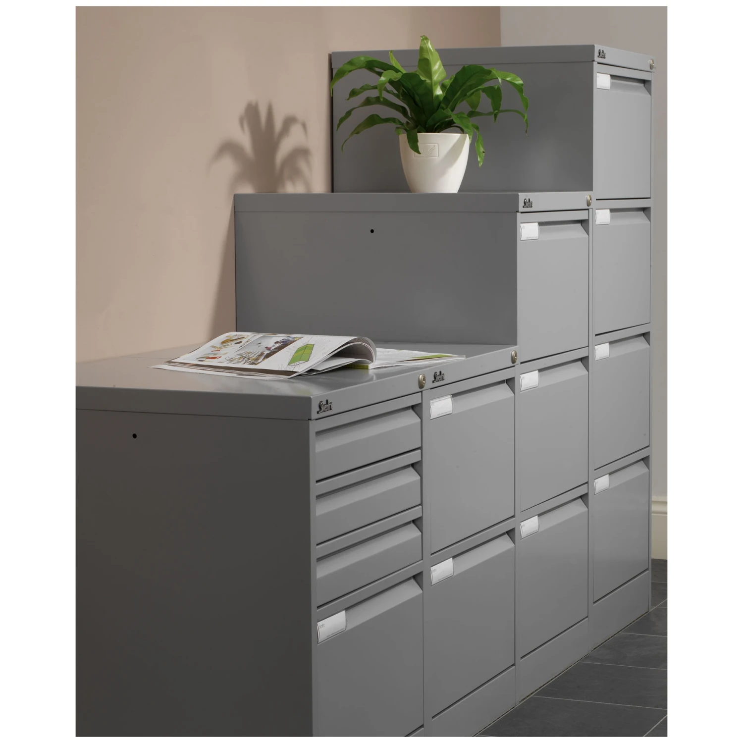 Silverline M:Line Filing Cabinets 3 Silverline M:Line Filing Cabinets
