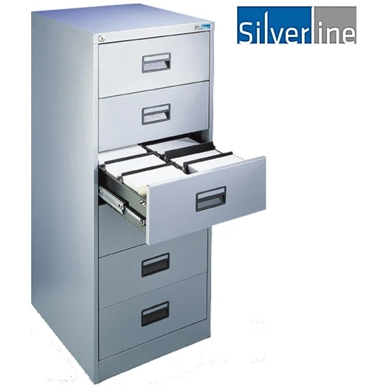 Silverline Media & Card Index Filing Cabinets 3 Silverline Media & Card Index Filing Cabinets