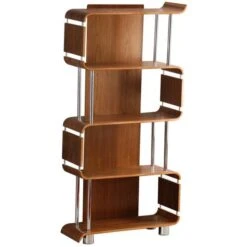 Spectrum Walnut Real Wood Veneer Bookcase