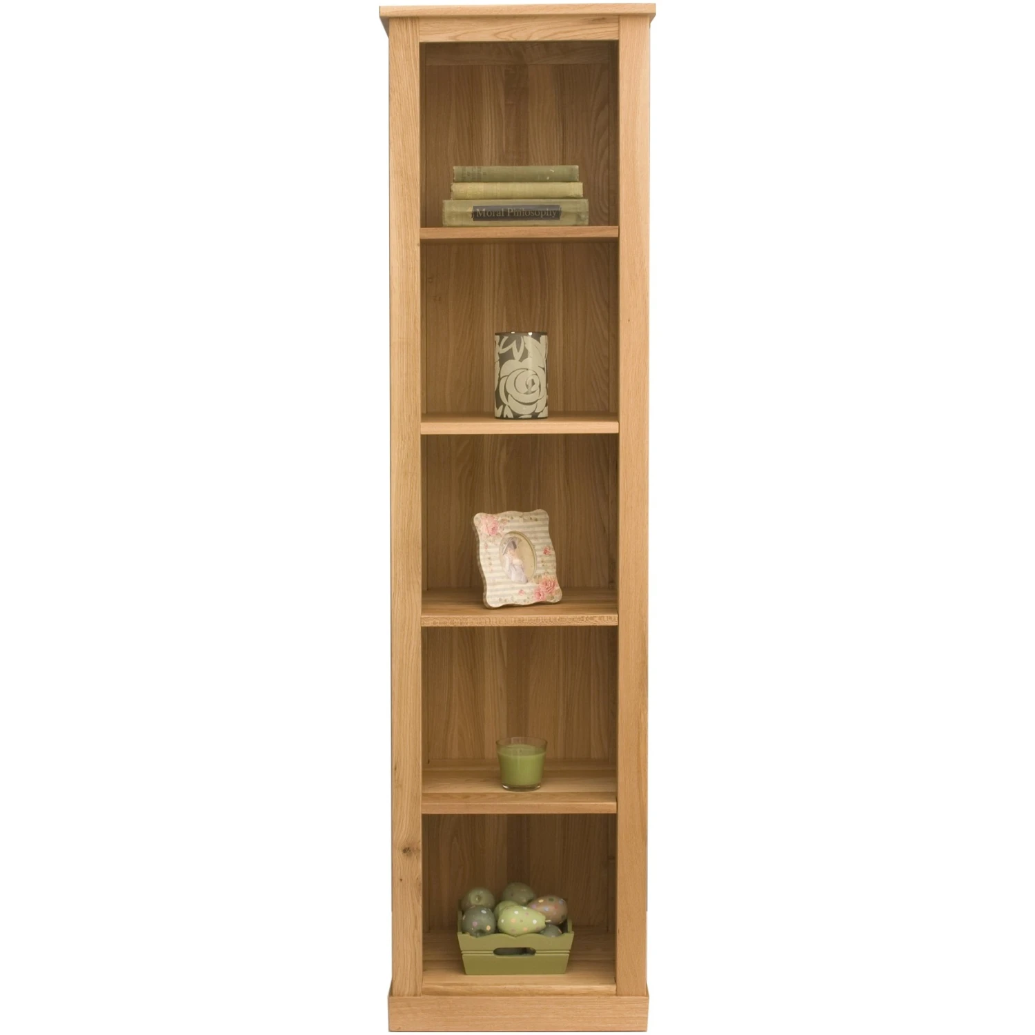 Cavalli Solid Oak Narrow Bookcase 3 Cavalli Solid Oak Narrow Bookcase