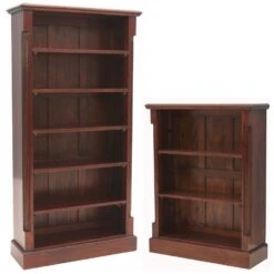 Argento Solid Mahogany Wide Bookcases