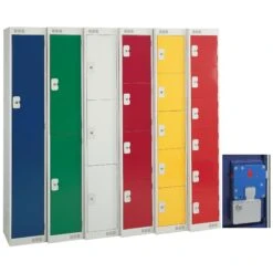 Store-It British Standard Metric Coin Retain Lockers With ActiveCoat
