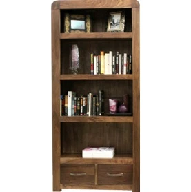 Hampshire Solid Walnut Large 2 Drawer Bookcase 4 Hampshire Solid Walnut Large 2 Drawer Bookcase - Image 2