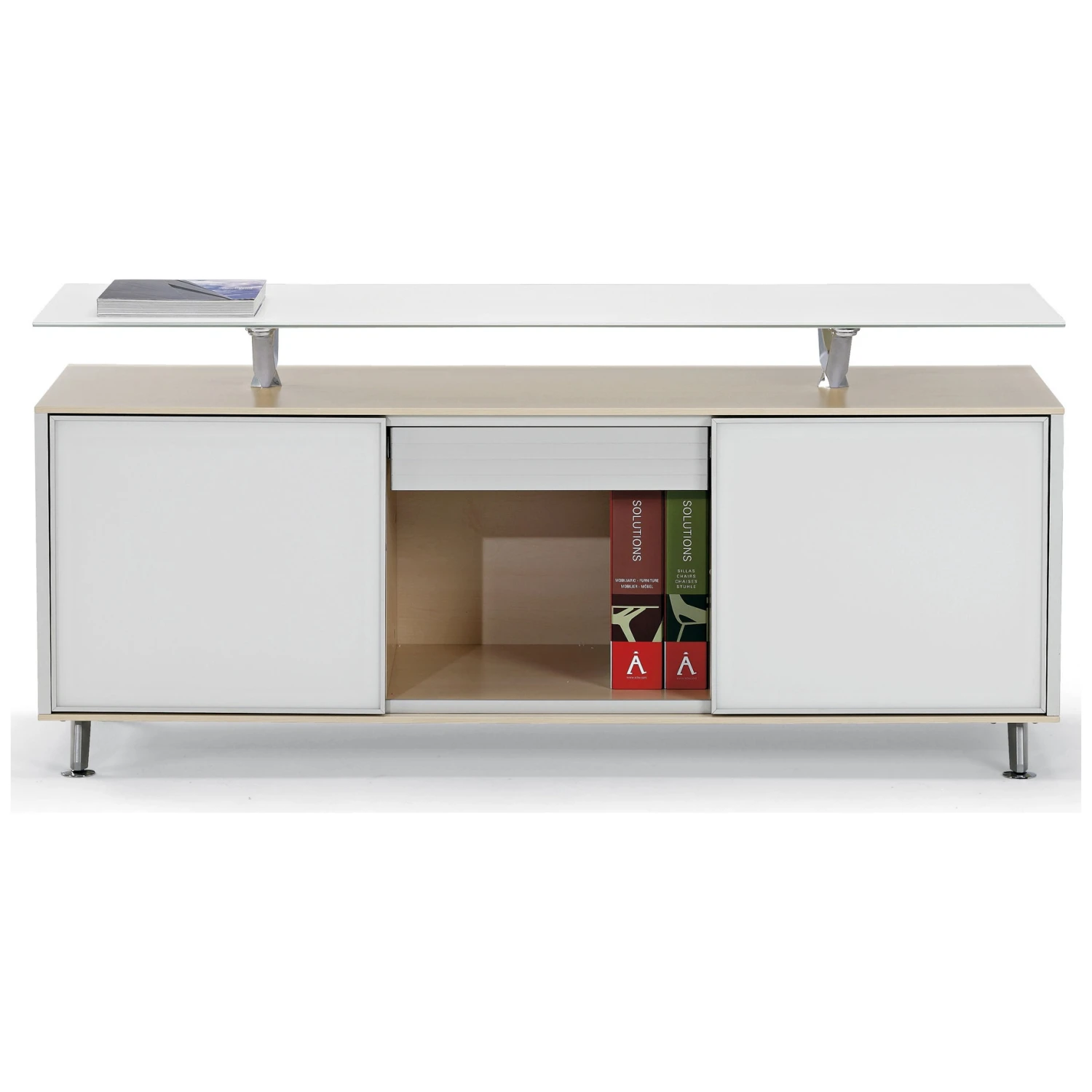 Sapphire Glass Door Credenza 3 Sapphire Glass Door Credenza