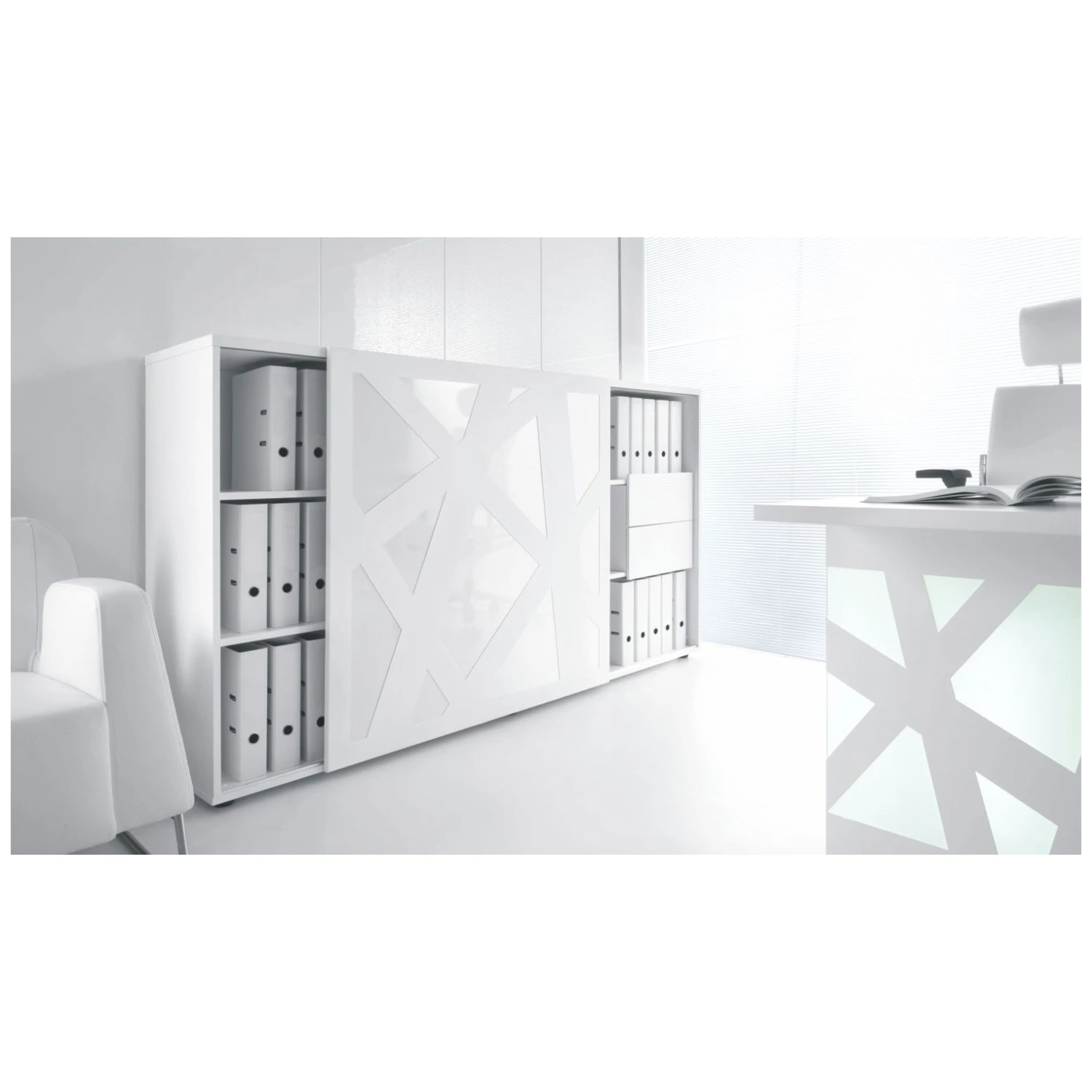 Horizons Sliding Door Storage Cabinet 4 Horizons Sliding Door Storage Cabinet - Image 2
