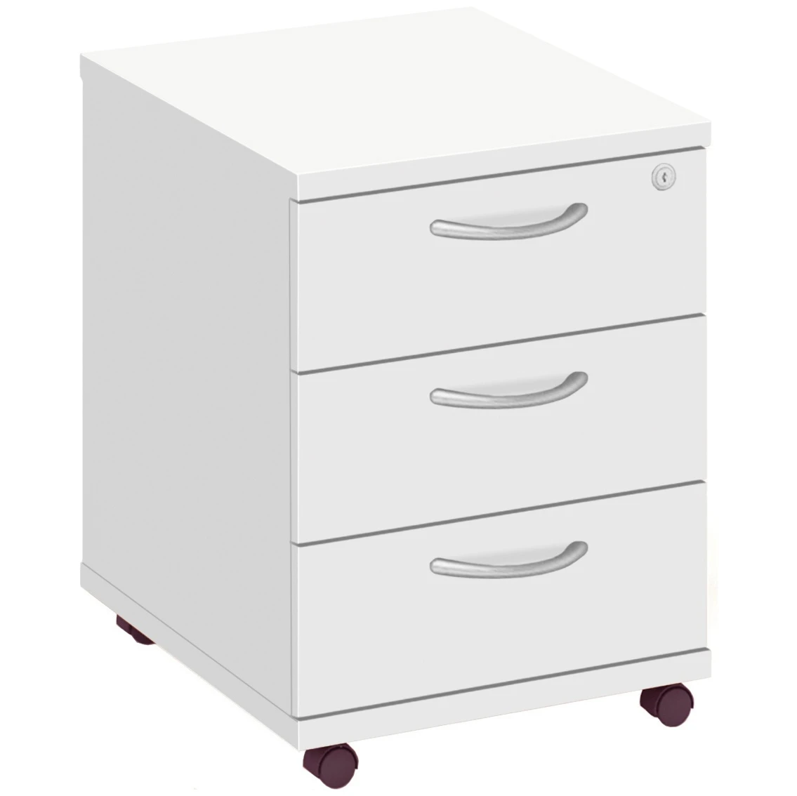 Commerce II White Low Mobile Pedestals 5 Commerce II White Low Mobile Pedestals - Image 3
