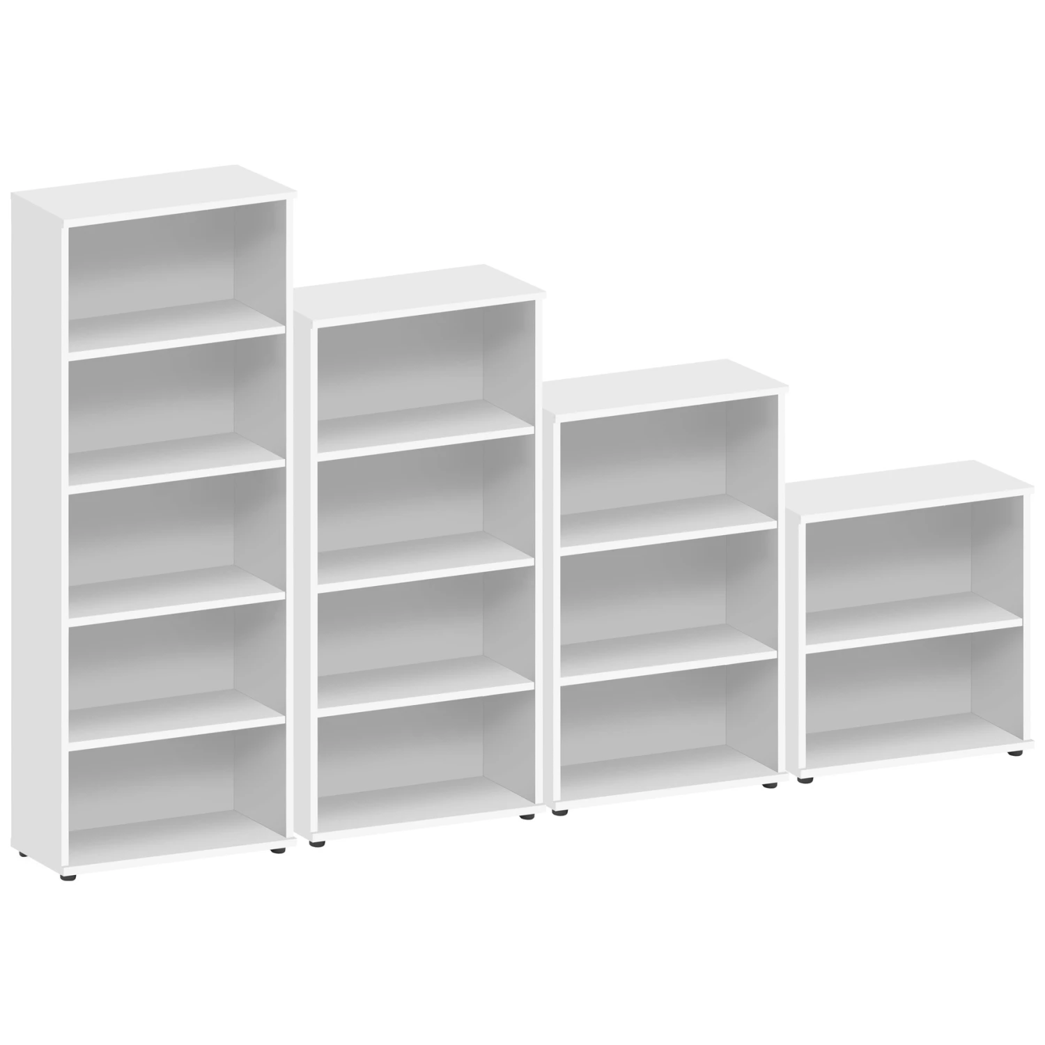 Commerce II White Office Bookcases 4 Commerce II White Office Bookcases - Image 2