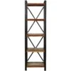 Accrington Reclaimed Wood Narrow Bookcase 2 Accrington Reclaimed Wood Narrow Bookcase -Officefurnitureonline Store 070412