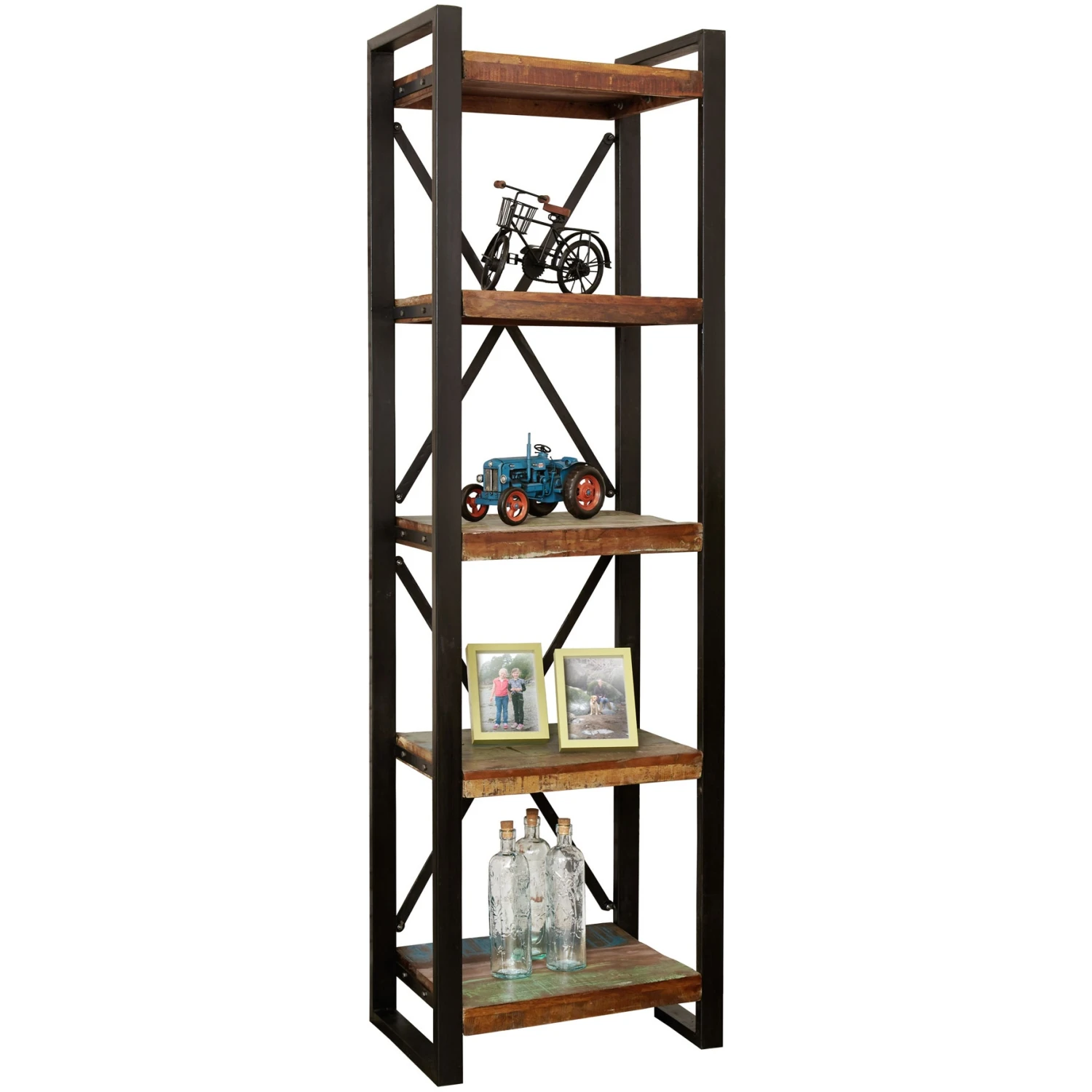 Accrington Reclaimed Wood Narrow Bookcase 5 Accrington Reclaimed Wood Narrow Bookcase - Image 3