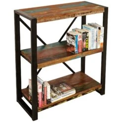 Accrington Reclaimed Wood Open Bookcases 12 Accrington Reclaimed Wood Open Bookcases -Officefurnitureonline Store 070483