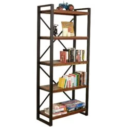 Accrington Reclaimed Wood Open Bookcases 15 Accrington Reclaimed Wood Open Bookcases -Officefurnitureonline Store 070487