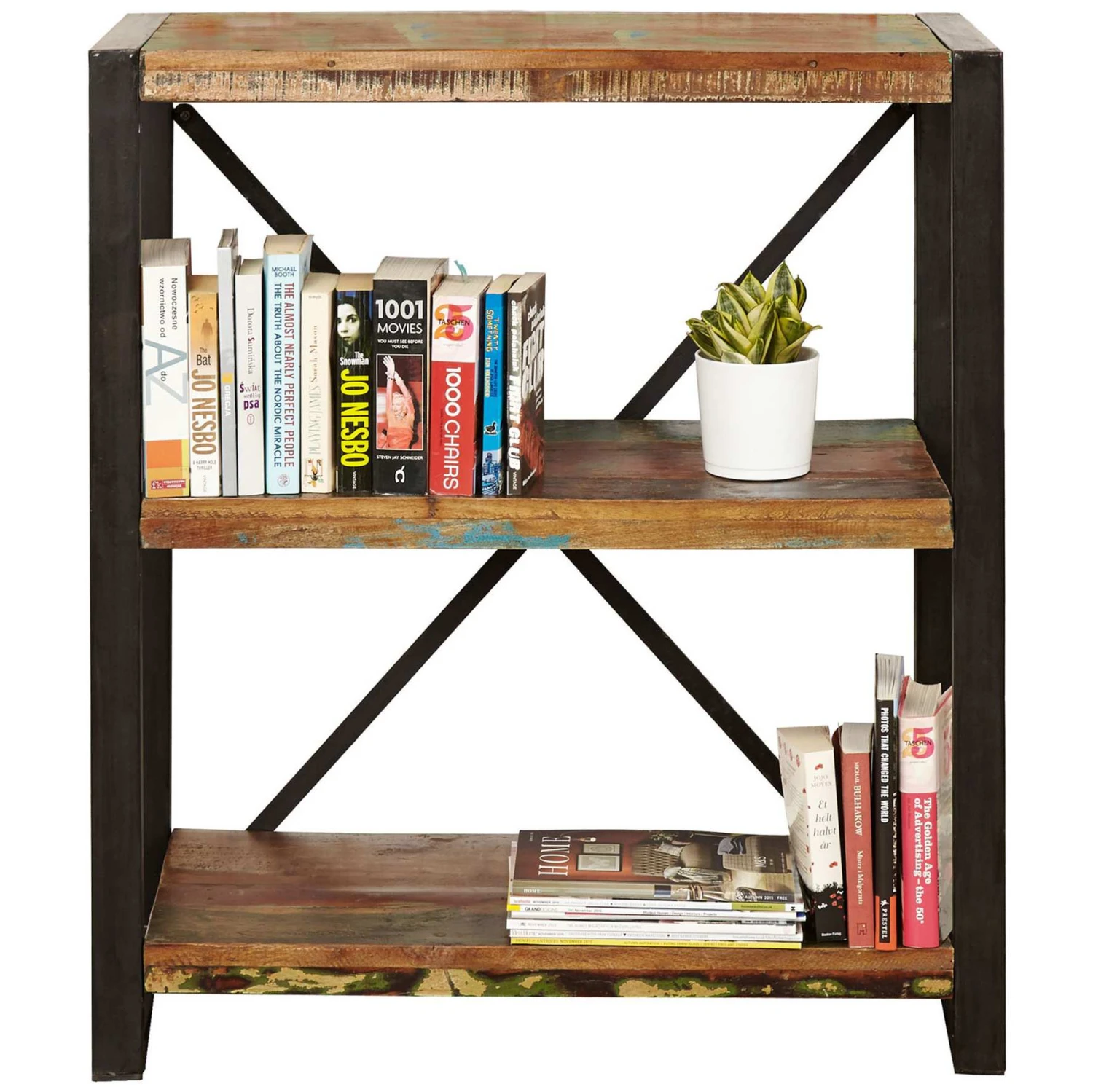 Accrington Reclaimed Wood Open Bookcases 4 Accrington Reclaimed Wood Open Bookcases - Image 2