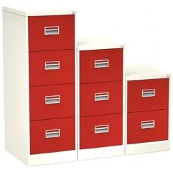 Silverline Two Tone Midi Filing Cabinets 9 Silverline Two Tone Midi Filing Cabinets -Officefurnitureonline Store 070760