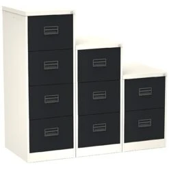 Silverline Two Tone Midi Filing Cabinets
