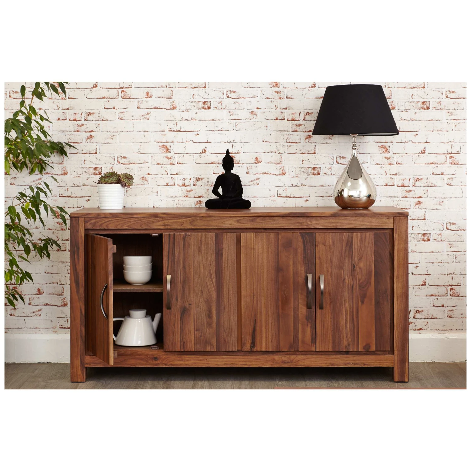 Fernhurst Solid Walnut Large Low Sideboard 4 Fernhurst Solid Walnut Large Low Sideboard - Image 2