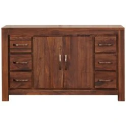 Fernhurst Solid Walnut Six Drawer Sideboard