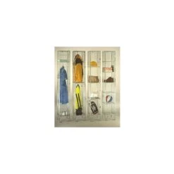 Electroplated Zinc Finish Wire Mesh Lockers Without Doors