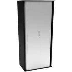 Eclipse Essential Black Tambour Cupboards -Officefurnitureonline Store 089305