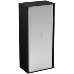 Eclipse Essential Black Tambour Cupboards -Officefurnitureonline Store 089307