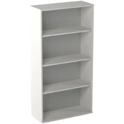 Vogue Essential White Office Bookcases -Officefurnitureonline Store 089354