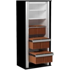 Eclipse Essential Black Tambour Cupboards -Officefurnitureonline Store 090527