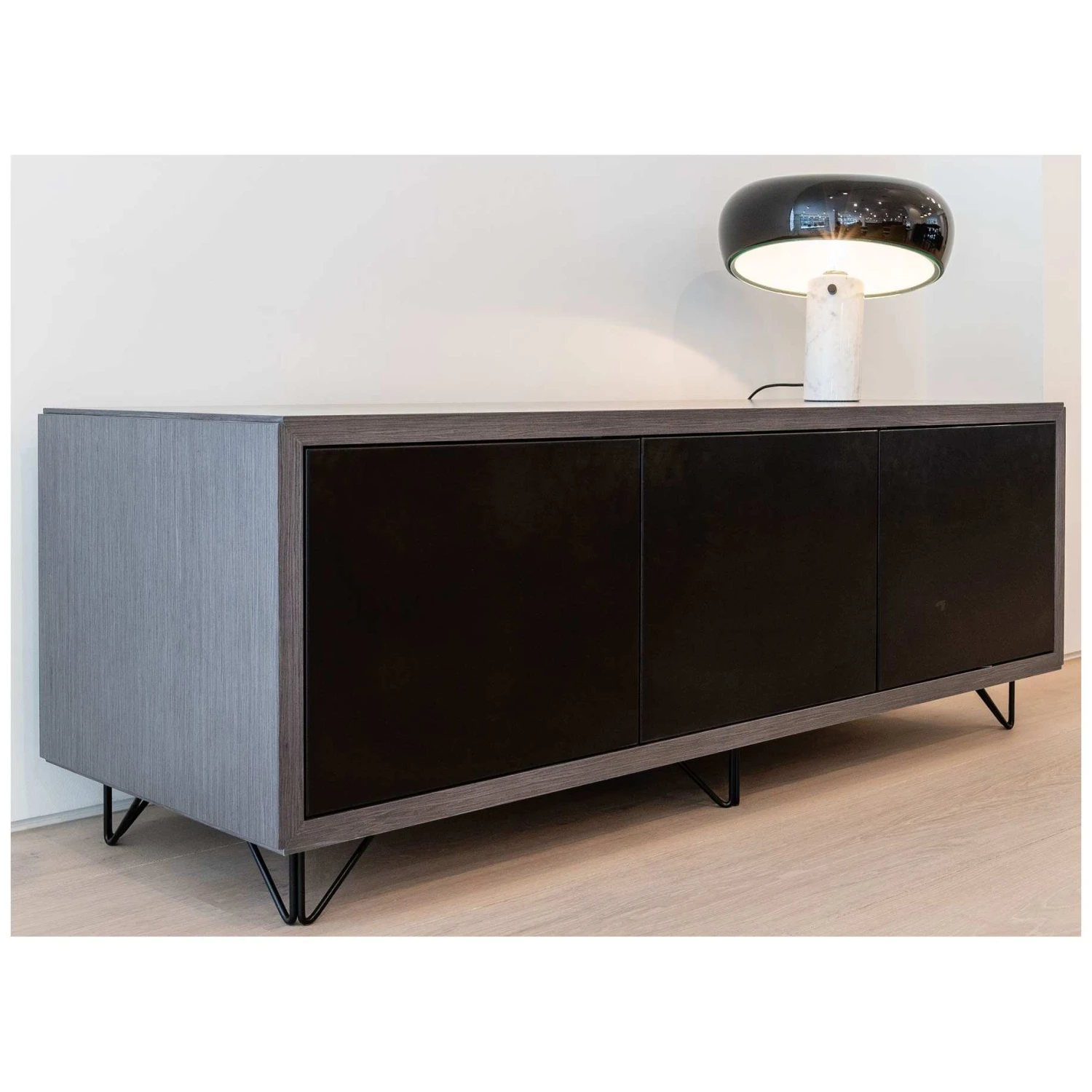 Boss Design Combination Wood Veneer Credenza With Wire Feet 4 Boss Design Combination Wood Veneer Credenza With Wire Feet - Image 2