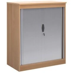 Everyday Wooden Tambour Cupboards -Officefurnitureonline Store 099427