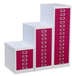 Silverline Two Tone Multi Drawer Cabinets