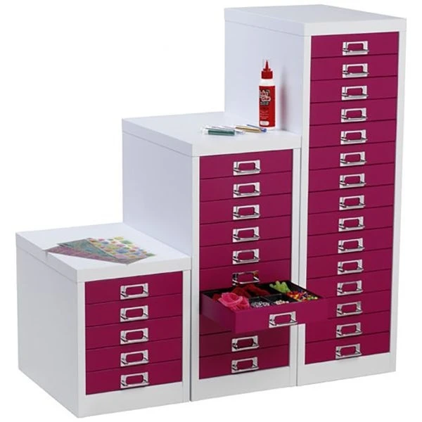 Silverline Two Tone Multi Drawer Cabinets 6 Silverline Two Tone Multi Drawer Cabinets - Image 4