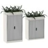 Silverline Kontrax Tambour Planters 1 Silverline Kontrax Tambour Planters -Officefurnitureonline Store 104236