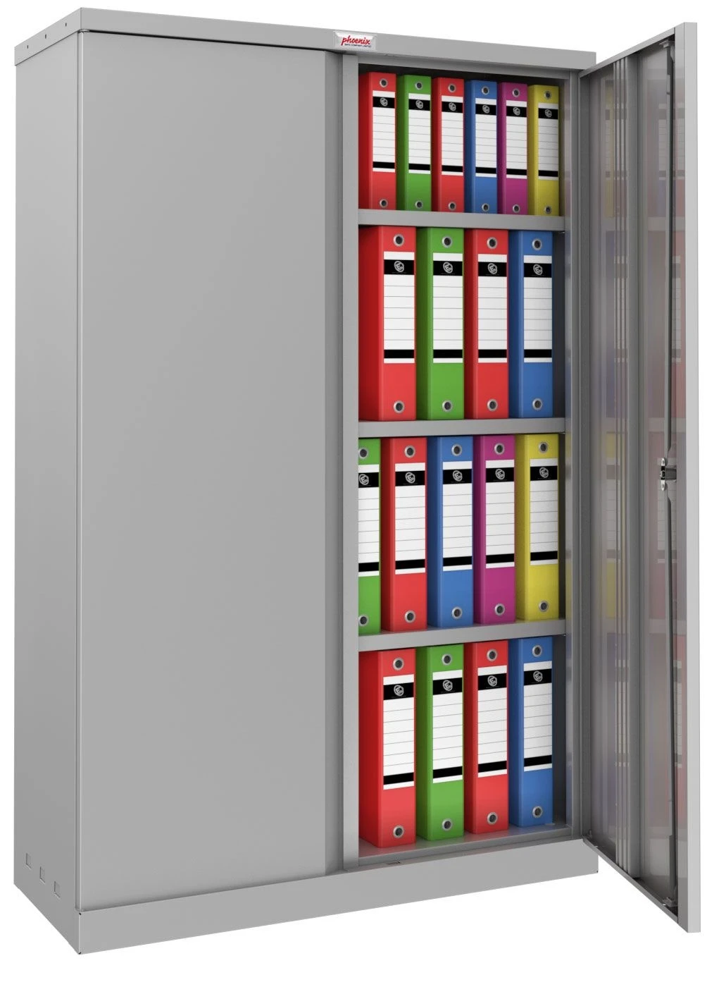 Phoenix SCL Series Steel Storage Cupboards - 2 Door 3 Shelf With Key Lock 3 Phoenix SCL Series Steel Storage Cupboards - 2 Door 3 Shelf With Key Lock