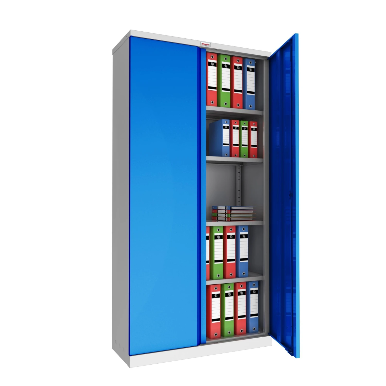Phoenix SCL Series Steel Storage Cupboards - 2 Door 4 Shelf With Key Lock 2 Phoenix SCL Series Steel Storage Cupboards - 2 Door 4 Shelf With Key Lock