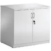White Lumina High Gloss Double Door Cupboard -Officefurnitureonline Store 104854