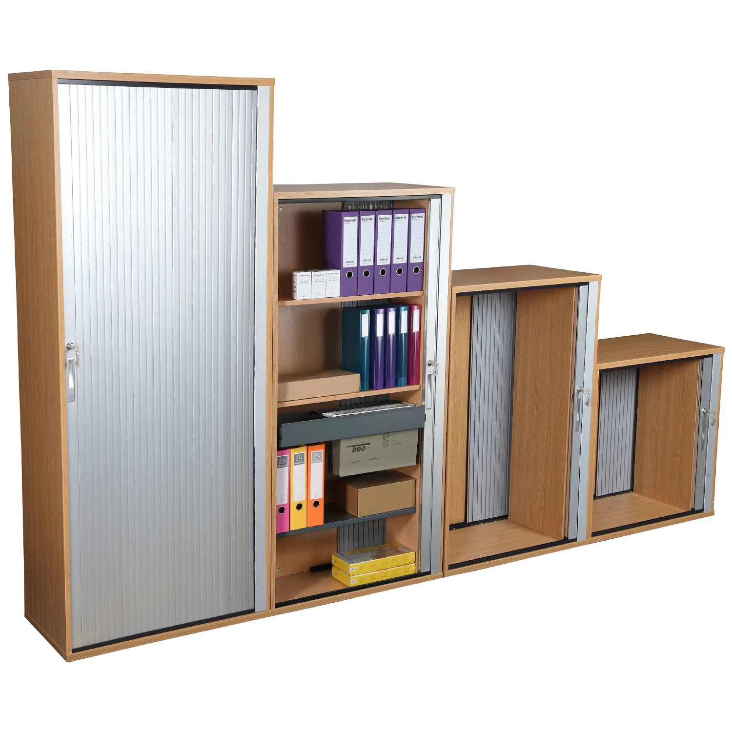 Karbon Tambour Door Wooden Office Cupboards 5 Karbon Tambour Door Wooden Office Cupboards - Image 3