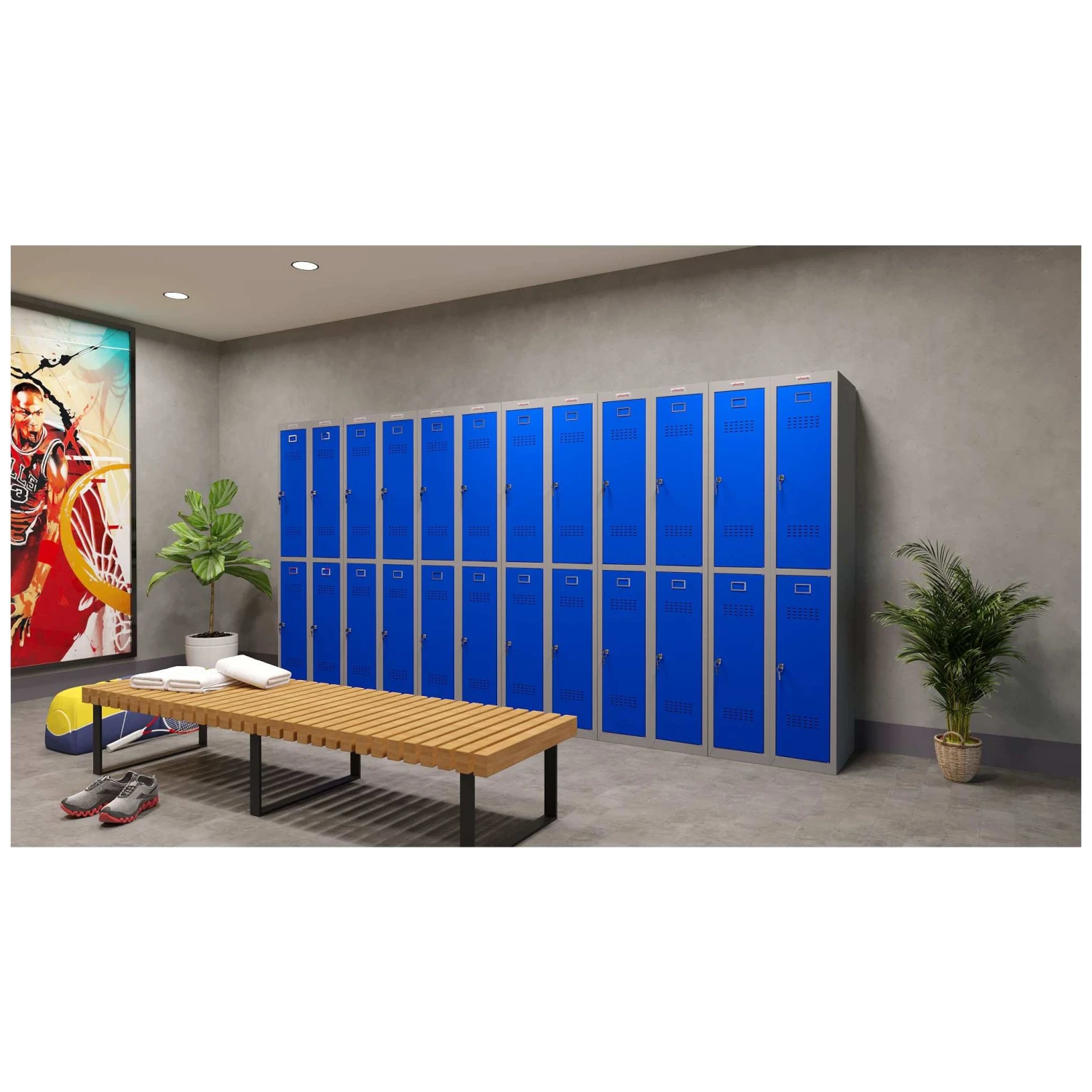 Phoenix PL Series Personal Lockers - 2 Door 1 Column With Key Lock 13 Phoenix PL Series Personal Lockers - 2 Door 1 Column With Key Lock - Image 11