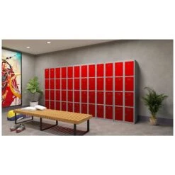 Phoenix PL Series Personal Lockers - 4 Door 1 Column With Key Lock -Officefurnitureonline Store 107861