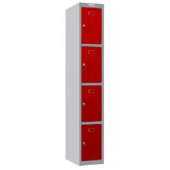 Phoenix PL Series Personal Lockers - 4 Door 1 Column With Key Lock -Officefurnitureonline Store 107863