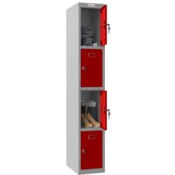 Phoenix PL Series Personal Lockers - 4 Door 1 Column With Key Lock -Officefurnitureonline Store 107864