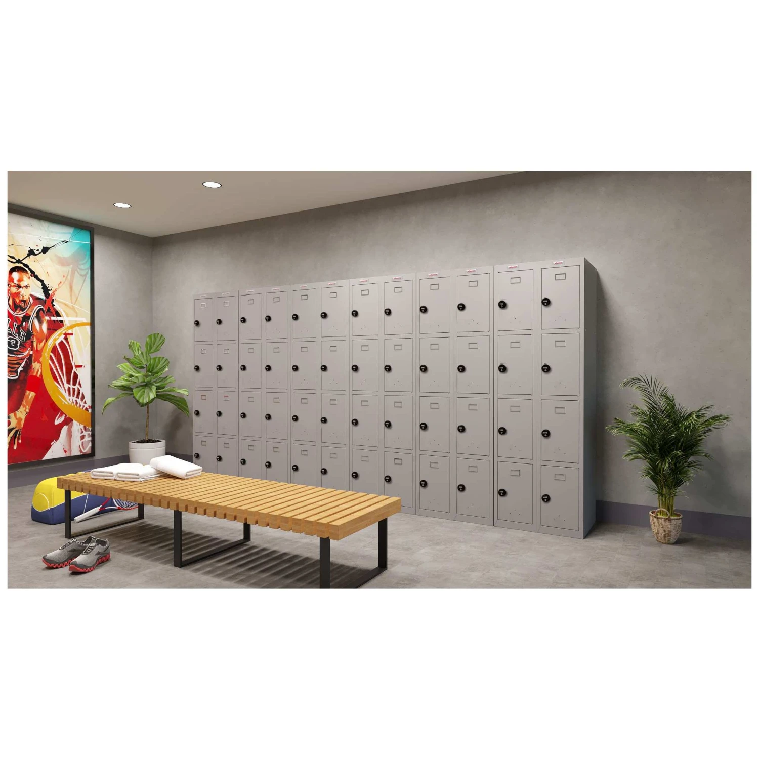 Phoenix PL Series Personal Lockers - 4 Door 1 Column With Combination Lock 12 Phoenix PL Series Personal Lockers - 4 Door 1 Column With Combination Lock - Image 10