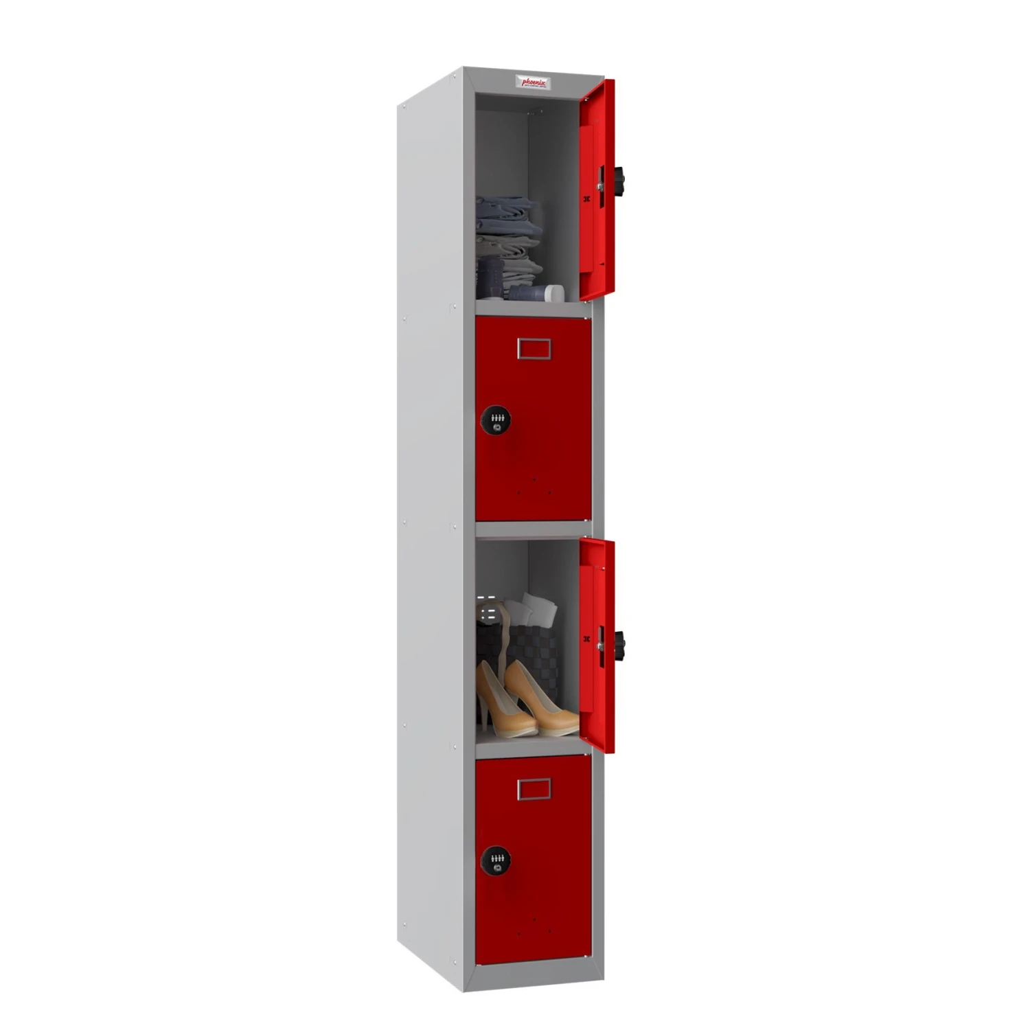 Phoenix PL Series Personal Lockers - 4 Door 1 Column With Combination Lock 11 Phoenix PL Series Personal Lockers - 4 Door 1 Column With Combination Lock - Image 9