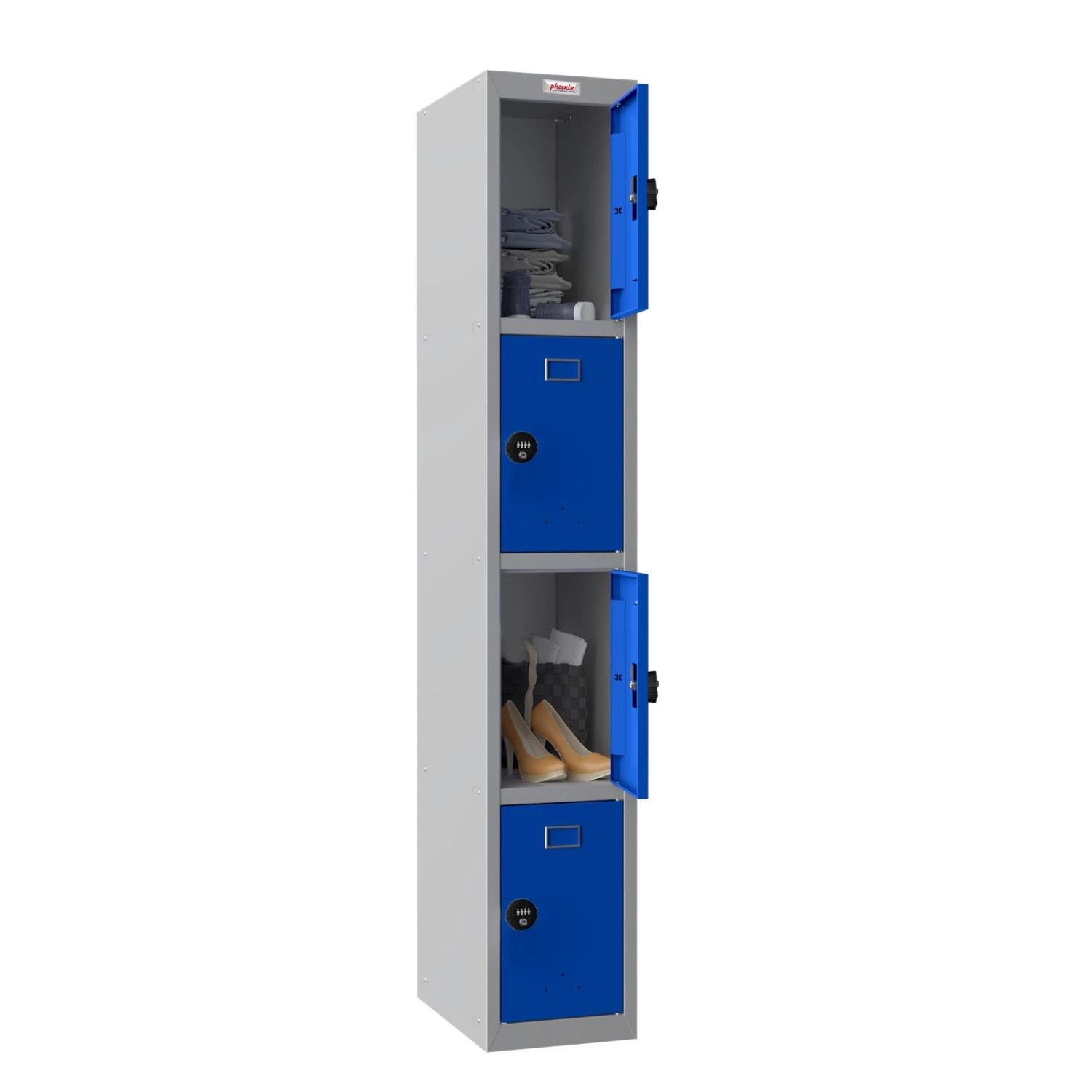 Phoenix PL Series Personal Lockers - 4 Door 1 Column With Combination Lock 8 Phoenix PL Series Personal Lockers - 4 Door 1 Column With Combination Lock - Image 6