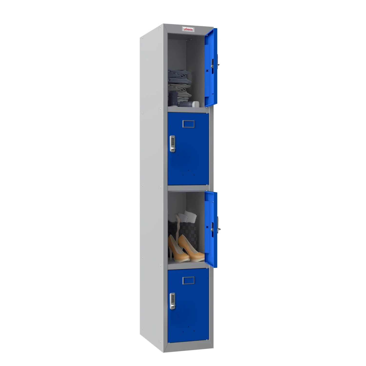 Phoenix PL Series Personal Lockers - 4 Door 1 Column With Electronic Lock 7 Phoenix PL Series Personal Lockers - 4 Door 1 Column With Electronic Lock - Image 5