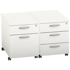 NEXT DAY Vogue White Mobile Pedestals