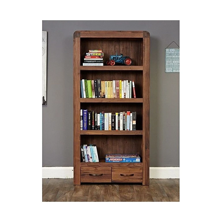 Hampshire Solid Walnut Large 2 Drawer Bookcase 3 Hampshire Solid Walnut Large 2 Drawer Bookcase