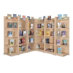 Large Corner Library Bookcase